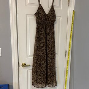 She's Cool Brown Leopard Maxi Dress